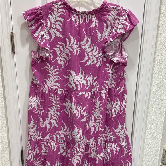 Wonderly Women's Dress in Violet and White - Picture 5 of 5